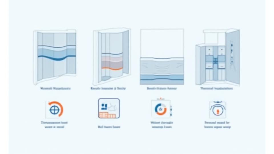 Infographie illustrant des solutions d'isolation phonique et thermique dans un appartement moderne